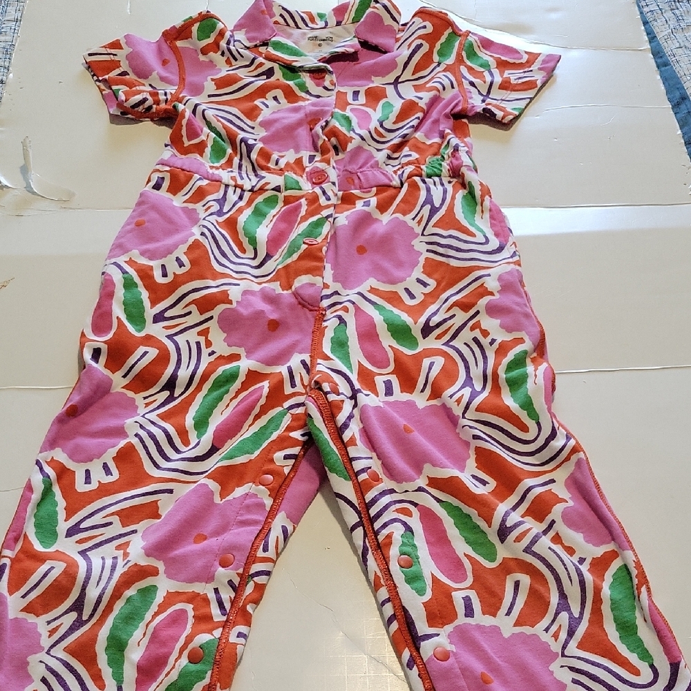 Toddler Girls Jumpsuit Romper Diane Von Furstenberg Multicolor Floral  Size 4t